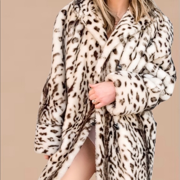 Vintage Leopard Faux Fur Teddy Oversized Jacket - Picture 3 of 16